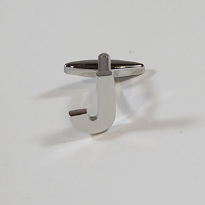 Cufflinks Letter J 100% Brass